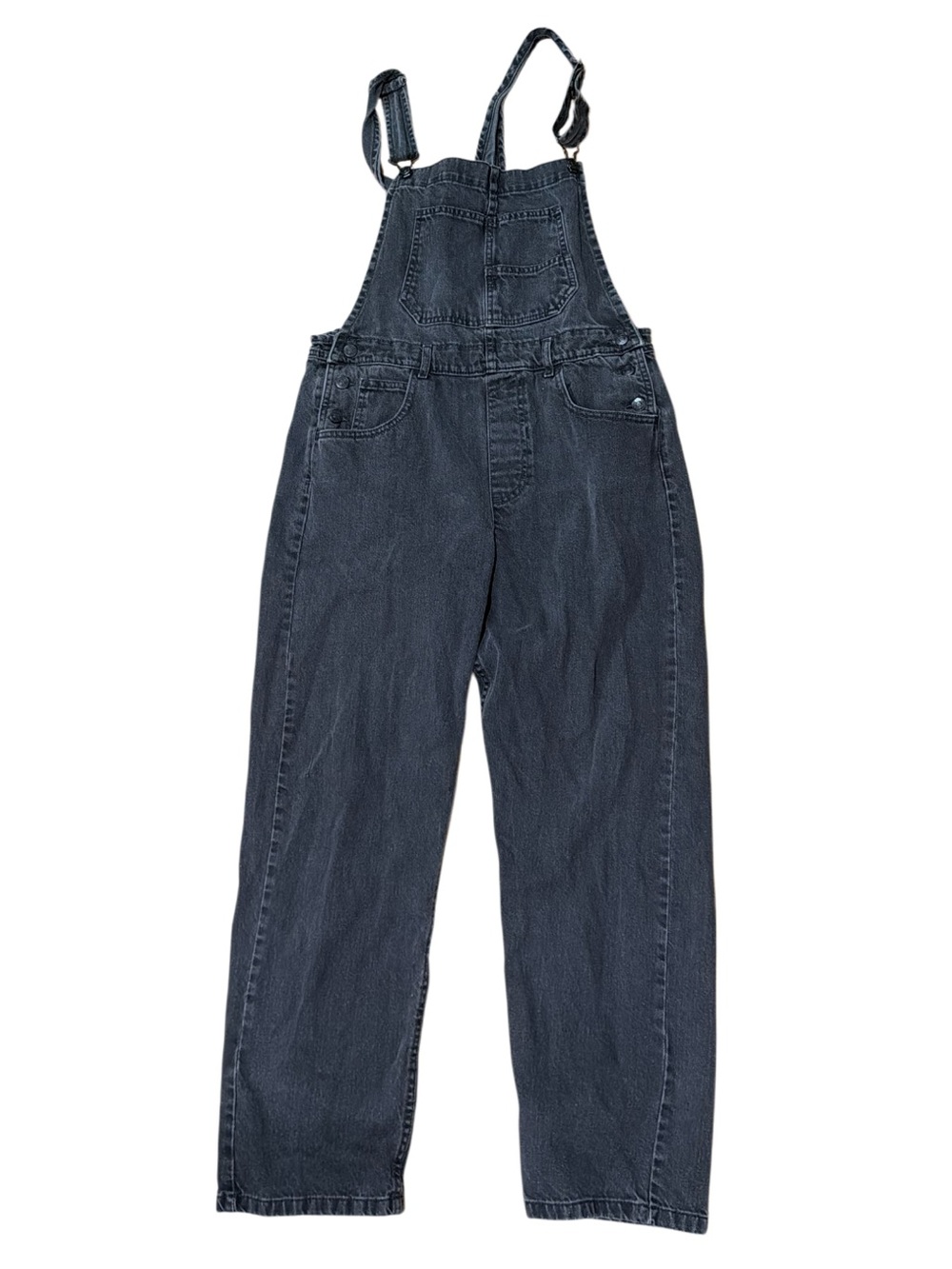 We The Free Black Wash Ziggy Denim Overalls Straight Leg